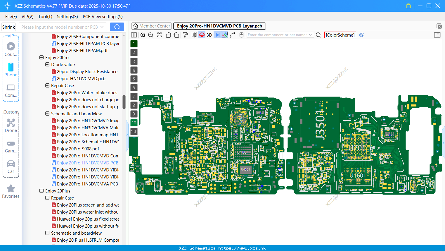 Huawei Enjoy 20Pro-HN1DVCMVD PCB Layer